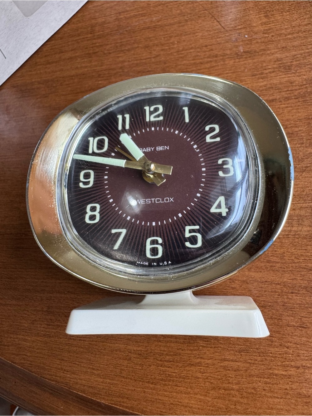 Westclox Baby Ben Retro Brown and Gold alarm Clock